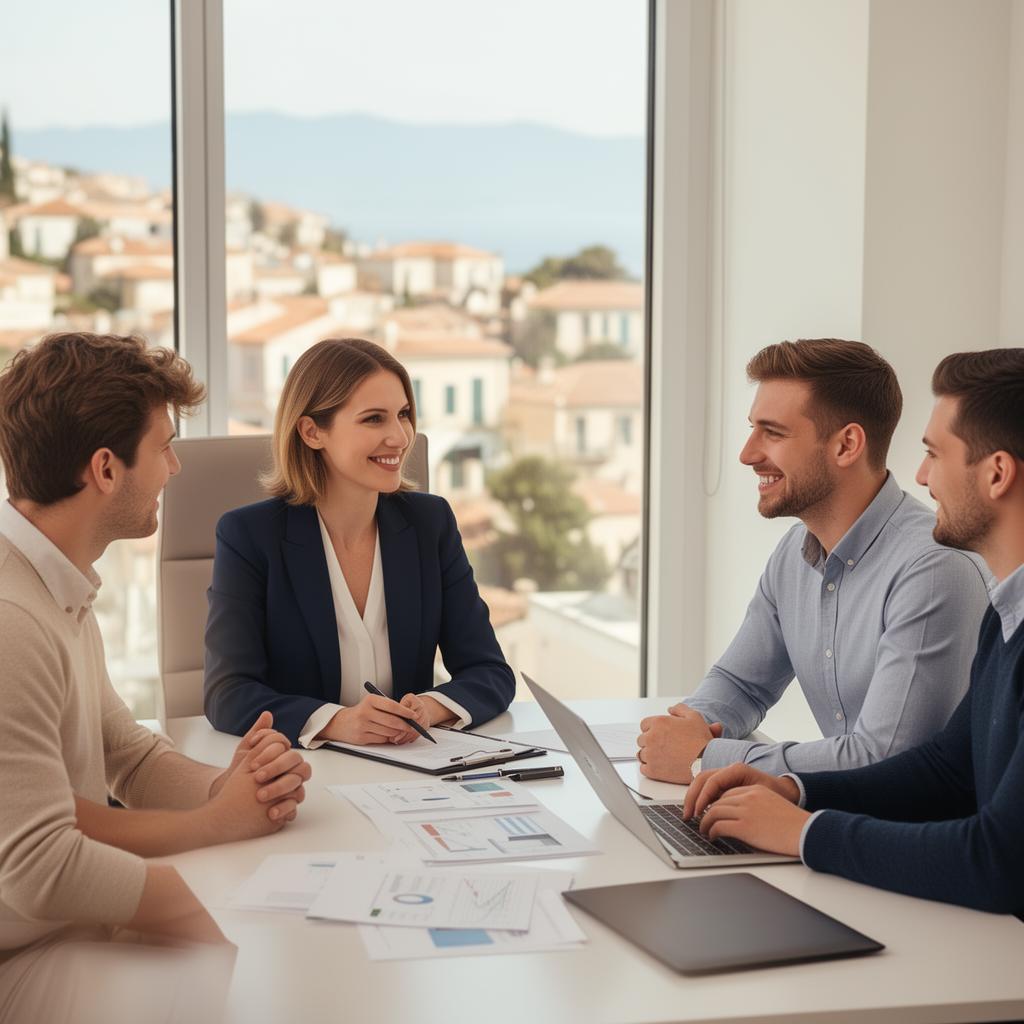 Reunión de orientación personal con clientes